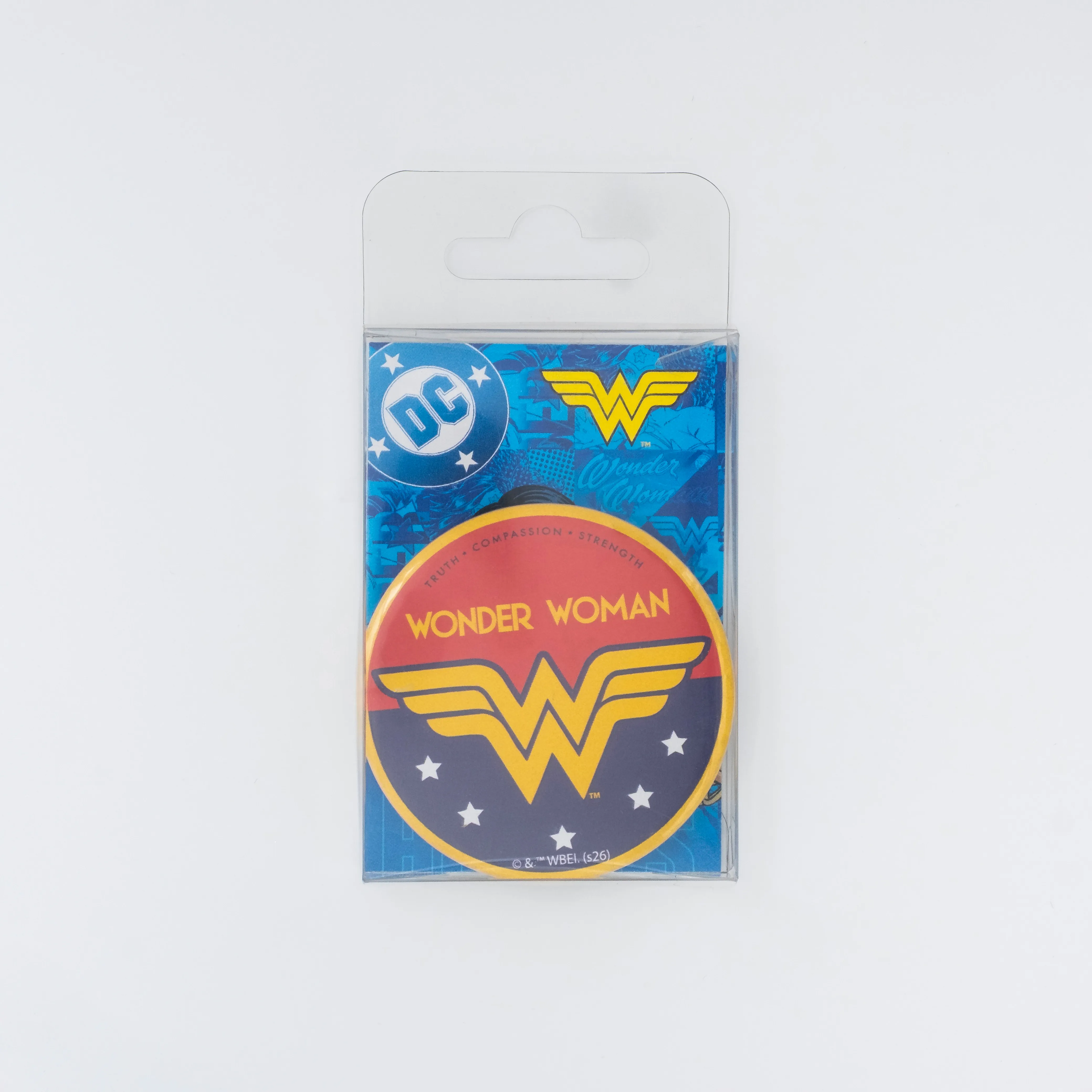 Wonder Woman - Logo Buton Mıknatıslı Şişe Açacağı
